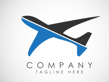Airplane aviation vector logo design concept. Airline logo plane travel icon. Airport flight world aviation.