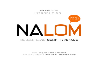 Nalom Sans Serif Typeface Font Family
