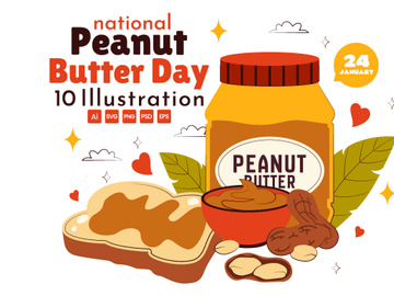 10 National Peanut Butter Day Illustration