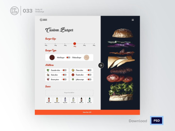 Customize your Sandwich | Daily UI challenge - Day 033/100