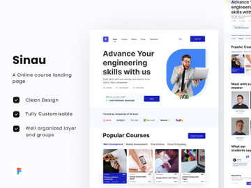 Online Course Landing Page - Sinau
