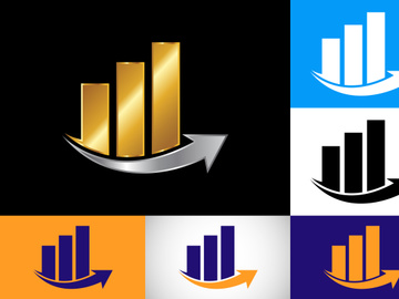 Finance and Marketing concept logo designs vector illustration