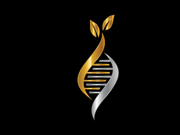 DNA vector logo design template. Genetics Vector Design