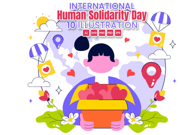 10 International Human Solidarity Day Illustration