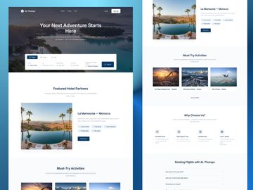 Premium Travel Booking Website UI/UX Design | AL-Thuraya Travel