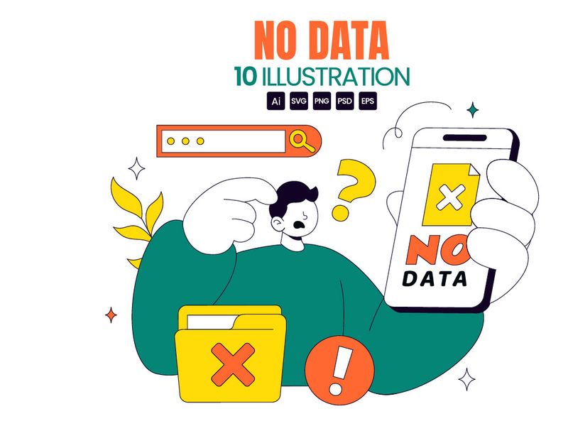 10 No Data Vector Illustration by denayuneep ~ EpicPxls
