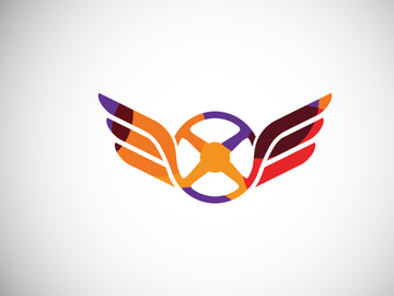 Low poly style logo sign symbol for the automotive company