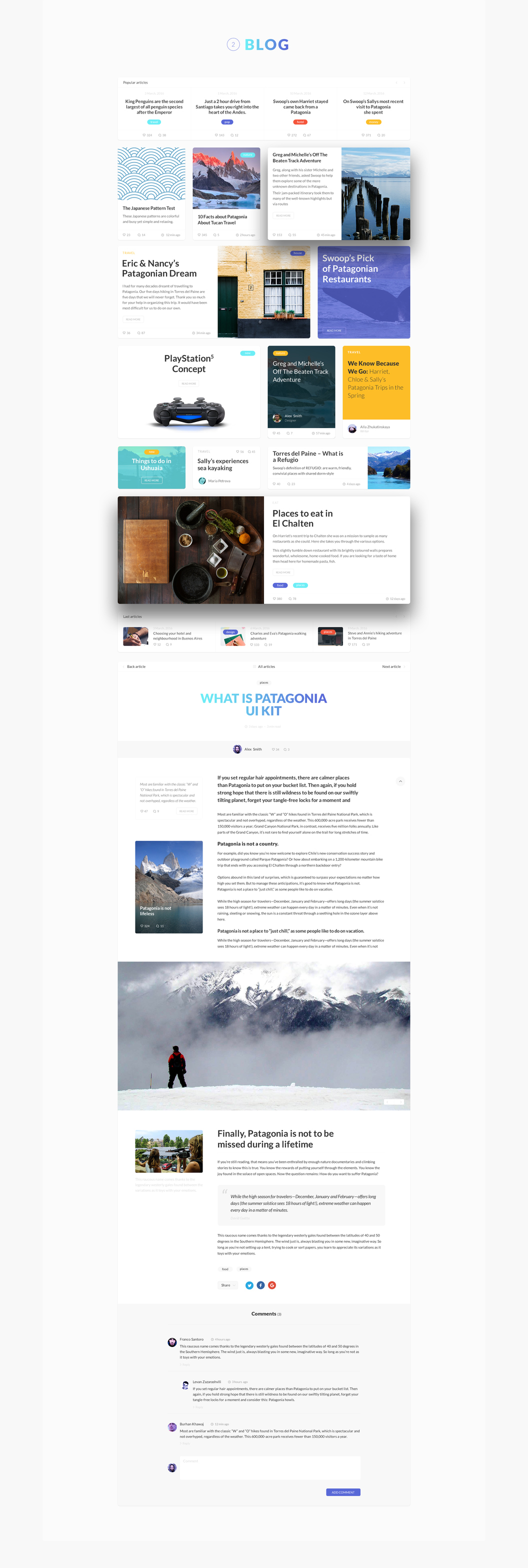 巴塔哥尼亚用户界面套件[PSD](Patagonia UI Kit [PSD])插图3