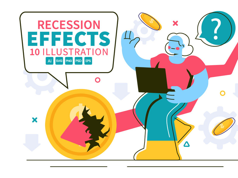 10 Economic Recession Effects Illustration by denayuneep ~ EpicPxls