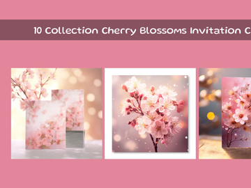 Collection Cherry Blossoms Invitation Card