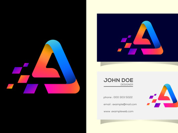 Initial letter A logo design template vector illustration.