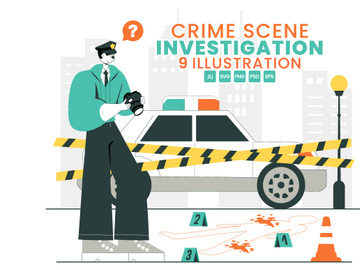 9 Crime Scene Investigation Illustration