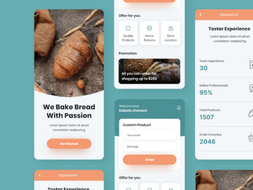 Tostar - Order Bread Mobile App Light Mode