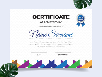 Modern certificate design template