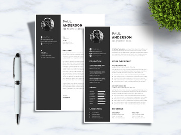 CV Resume template sanstemp