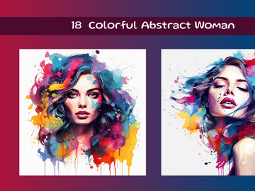 Colorful Abstract Woman