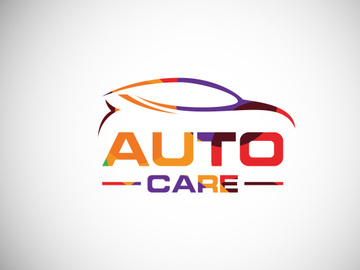 Low poly style logo sign symbol for the automotive company