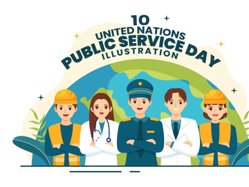 10 United Nations Public Service Day Illustration