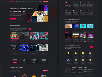 NFT Website Landing Page Template Design