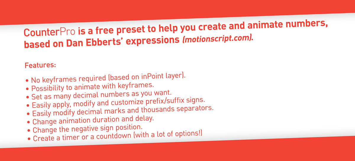 CounterPro - 免费AE预设(CounterPro - Free AE Preset)插图1