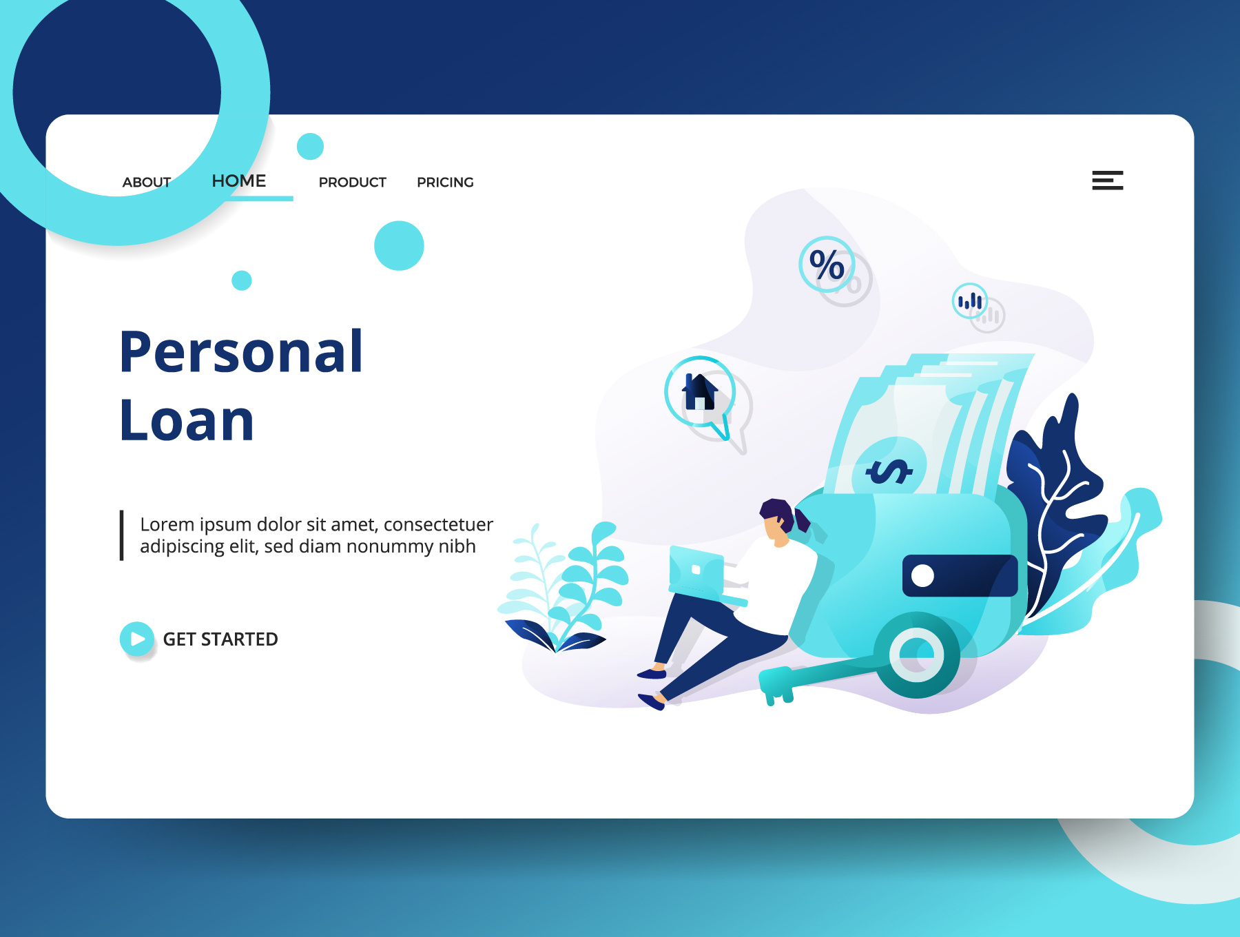 信用和贷款着陆页模板vol 1(Credit And Loan Landing page template vol 1)插图7