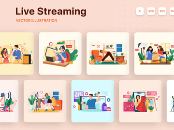 M138_Live Streaming Illustrations