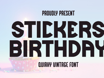 Stickers Birthday - Quirky Vintage Font