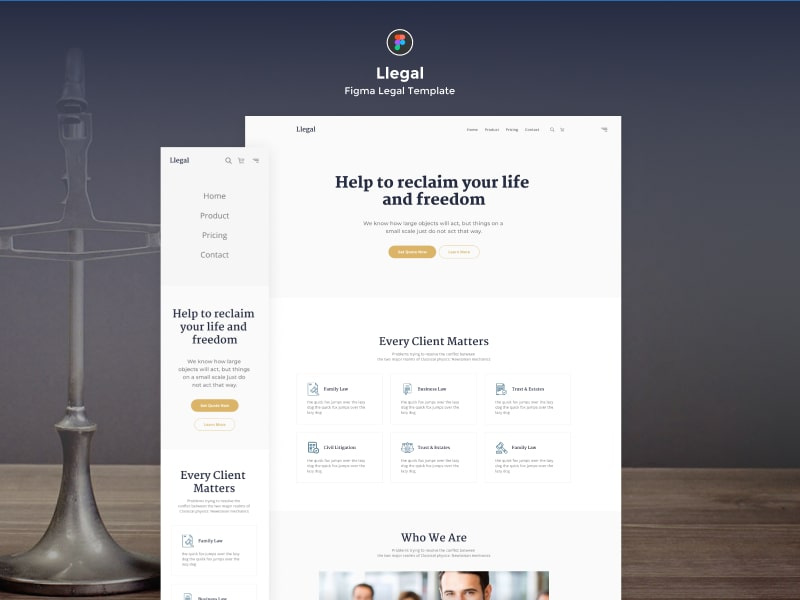 Llegal - Figma法律模板(Llegal - Figma Legal Template)插图