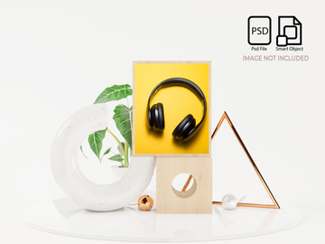 Abstract Geometric Shape Mock up Frame