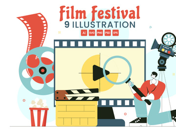 9 Cinematic Film Festival Illustration