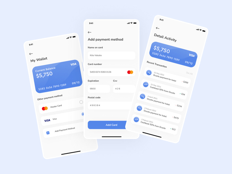 Wallet Screen Hotel Booking App by Rizeu ~ EpicPxls