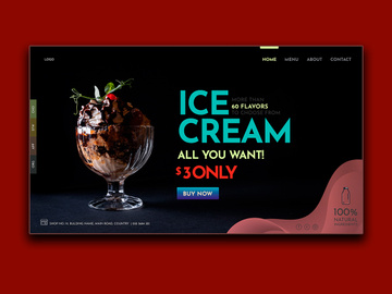 Flavor Ice Cream Landing Page
