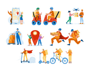 Delivery courier characters