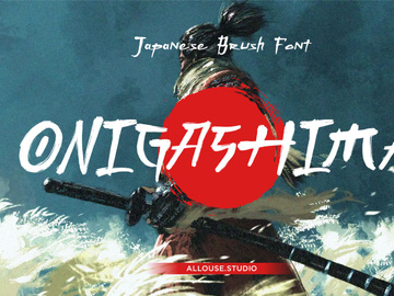 ONIGASHIMA - A Japanese Brush Font
