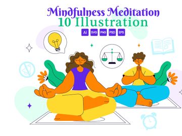 10 Mindfulness Meditation Practice Illustration
