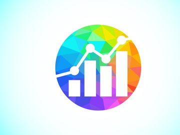 Finance and accounting logo low poly art style design vector template, Business finance logo