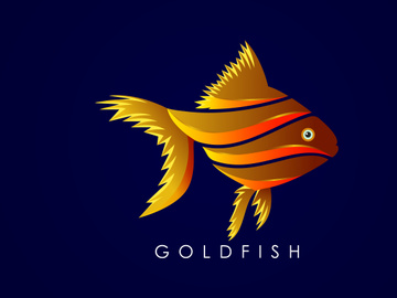 Modern Goldfish gradient logo. Fish logo design template. Seafood restaurant shop Logotype concept icon.