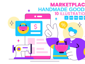 10 Marketplace For Handmade Goods Illustration