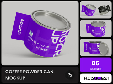 Coffee Powder Can Mockup