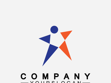 Star people success logo and symbol icon Template