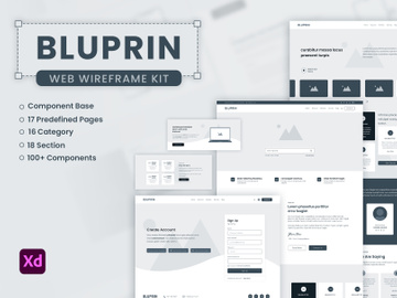 Bluprin – Adobe XD Wireframe Kit For Web