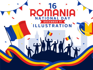 16 Romania National Day Illustration