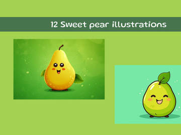 Sweet pear illustrations