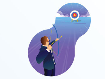 Illustration : Businessman Aiming