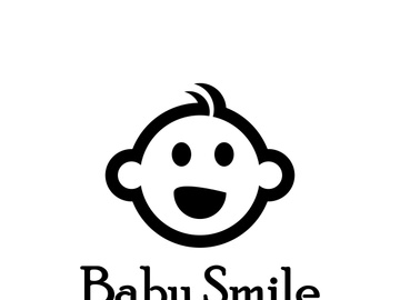 Cute Happy Baby Face Smile Logo Template