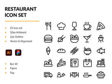 Restaurant Icon Set