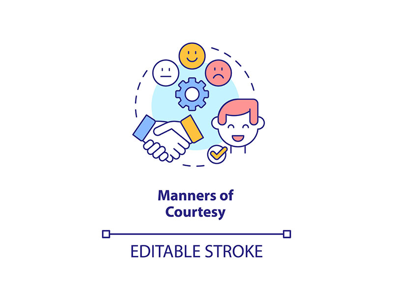 Manners of courtesy concept icon by bsd studio ~ EpicPxls