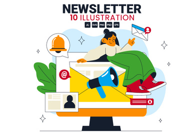 10 Email Newsletter Illustration