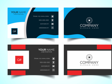 10 Double-sided creative and modern business card template. Vector illustration