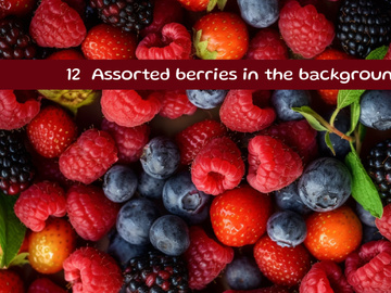 Assorted berries in the background